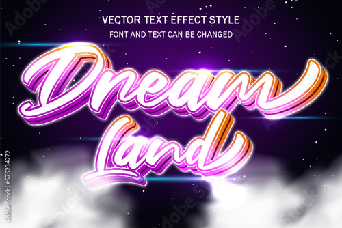 dreamland night theme font typography editable text effect style template design background wallpaper poster banner flyer