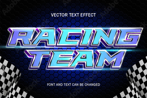 racing team car race font typography 3d editable text effect font style template design background wallpaper poster banner flyer