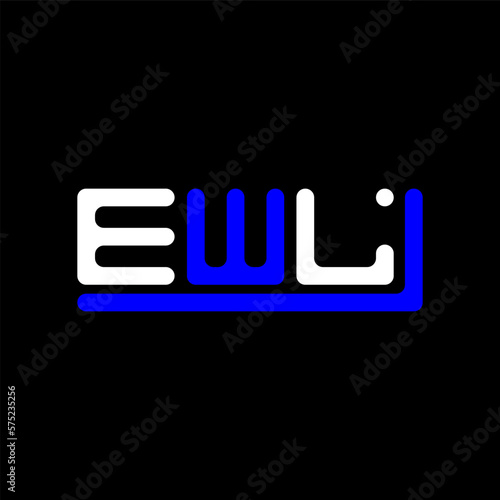 EWL letter logo creative design with vector graphic, EWL simple and modern logo. photo