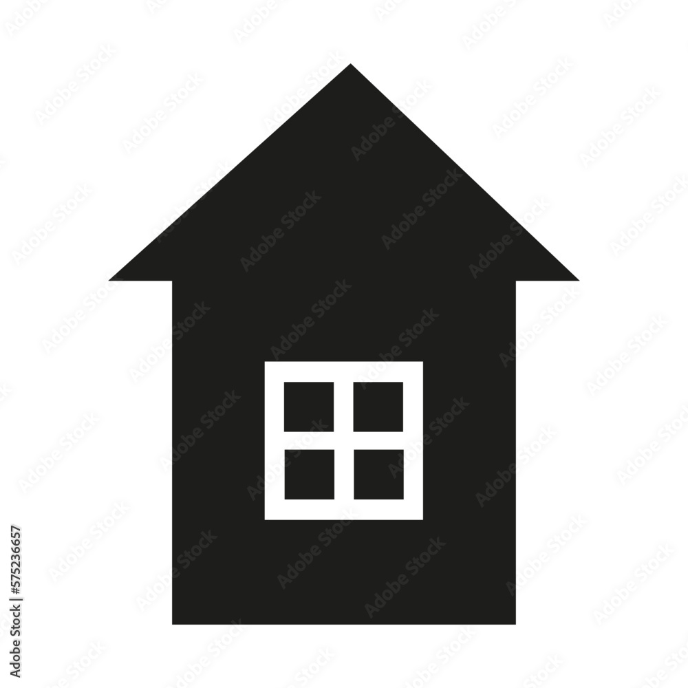 House. Isolated web icon. Logo design. Flat vector illustration in black and white. House. Isolated web icon. Logo design. Flat vector illustration in black and white.