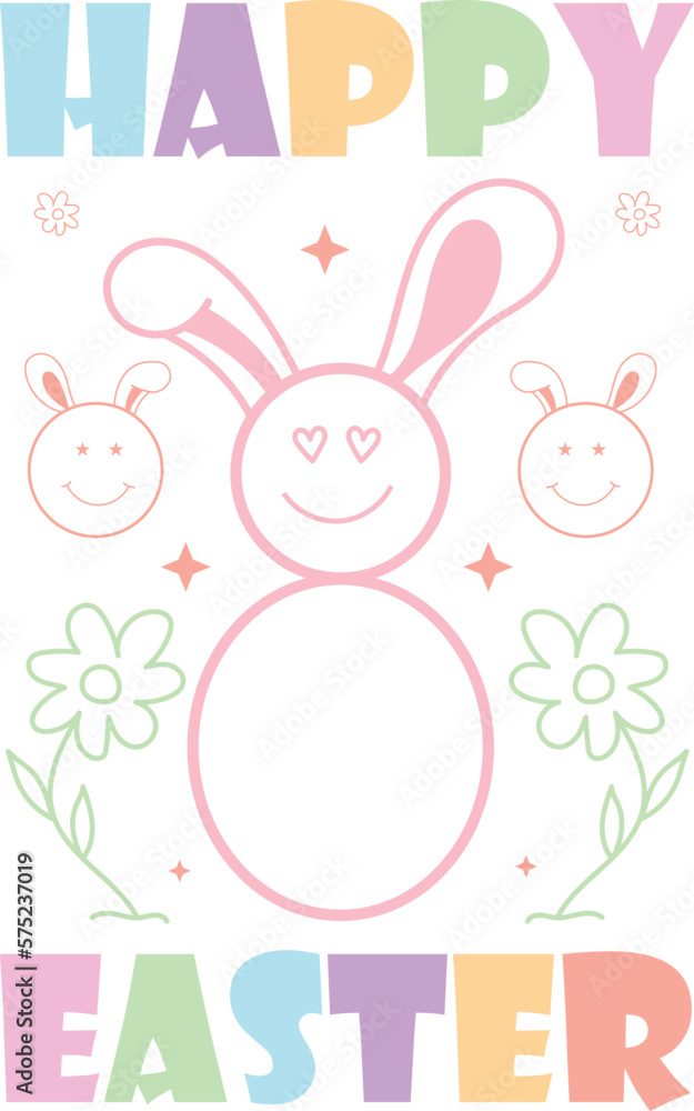Retro Easter SVG Design Retro Easter SVG Design