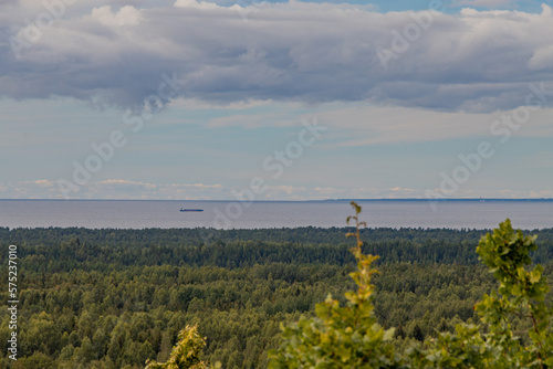 Slitere lighthouse. View of the Baltic Sea. photo