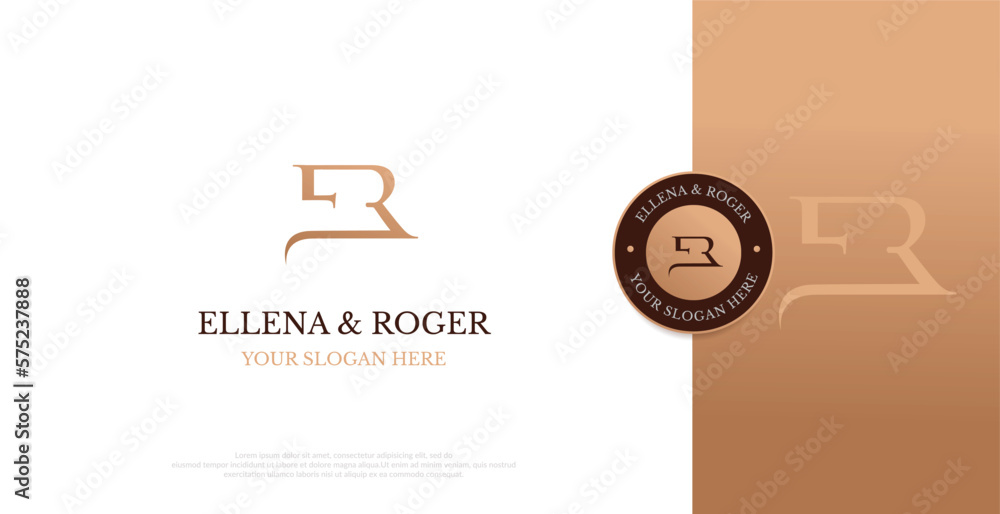 Initial ER Logo Design Vector