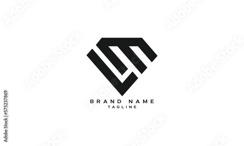 LM, ML, UM, Abstract initial monogram letter alphabet logo design