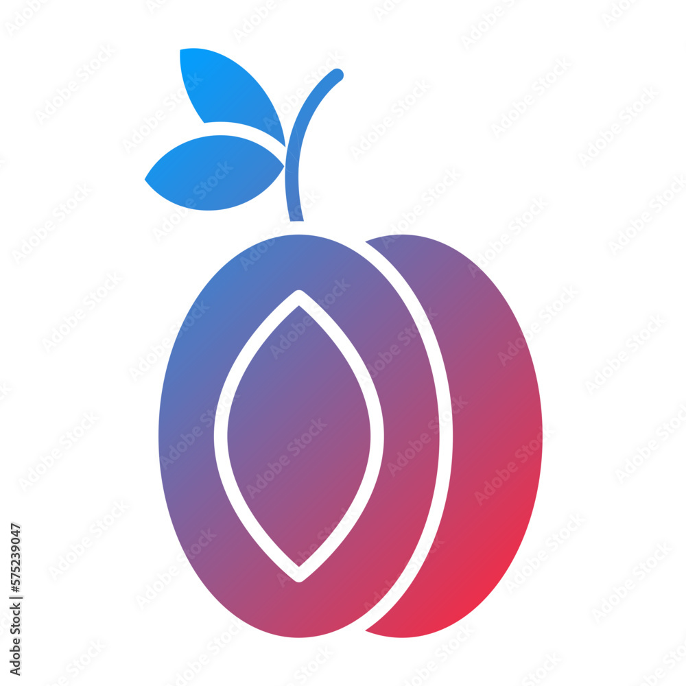 Vector Design Plum Icon Style Vector Design Plum Icon Style