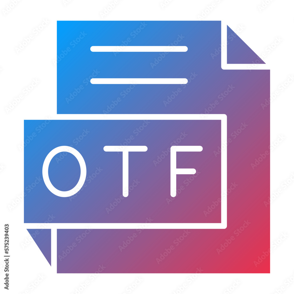 Vector Design OTF Icon Style Vector Design OTF Icon Style