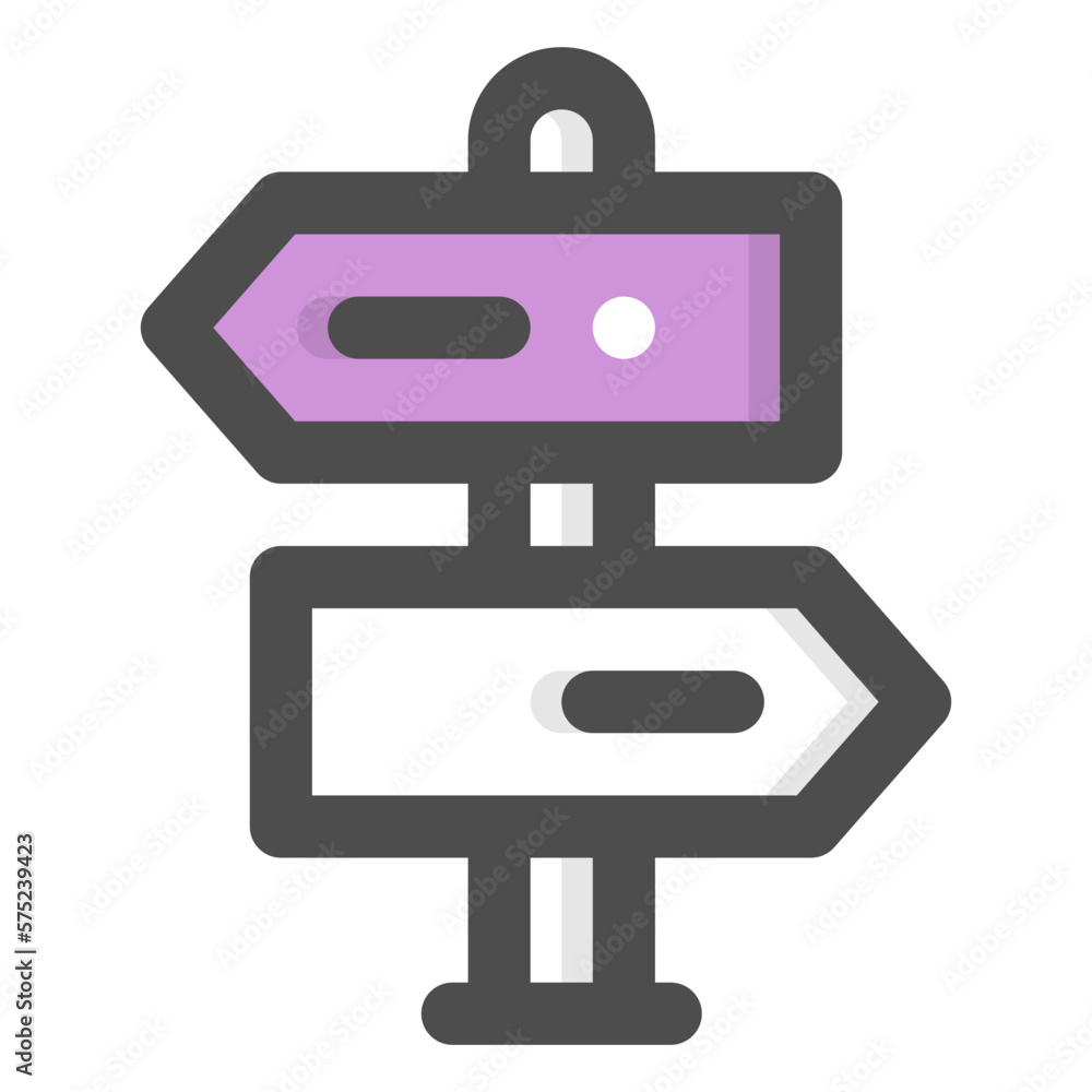 Fototapeta premium direction colored icon