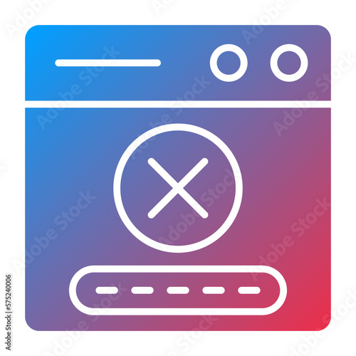 Vector Design Denial Icon Style