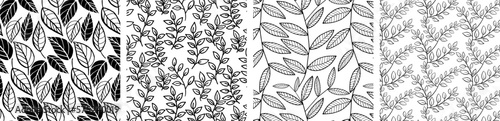 Vector set of patterns with natural ornaments. For print. © Ольга Мороз