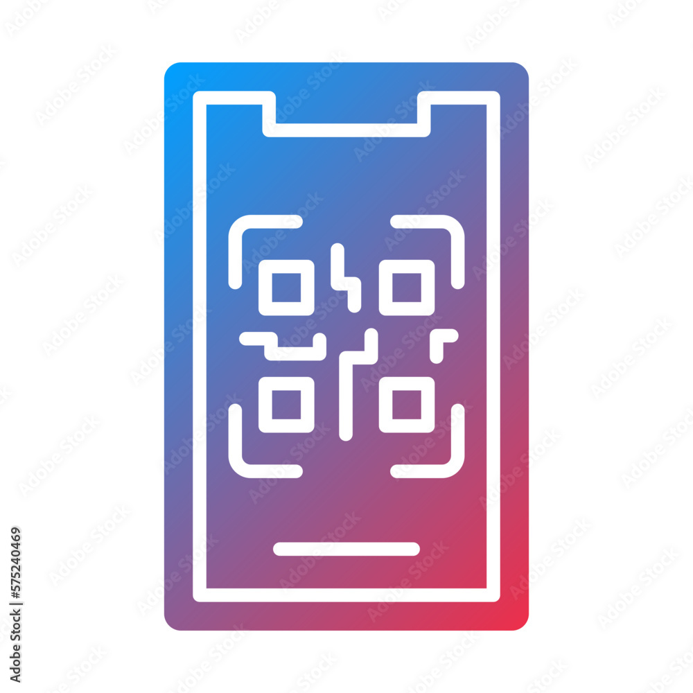 Vector Design Mobile Qr Code Icon Style Vector Design Mobile Qr Code Icon Style