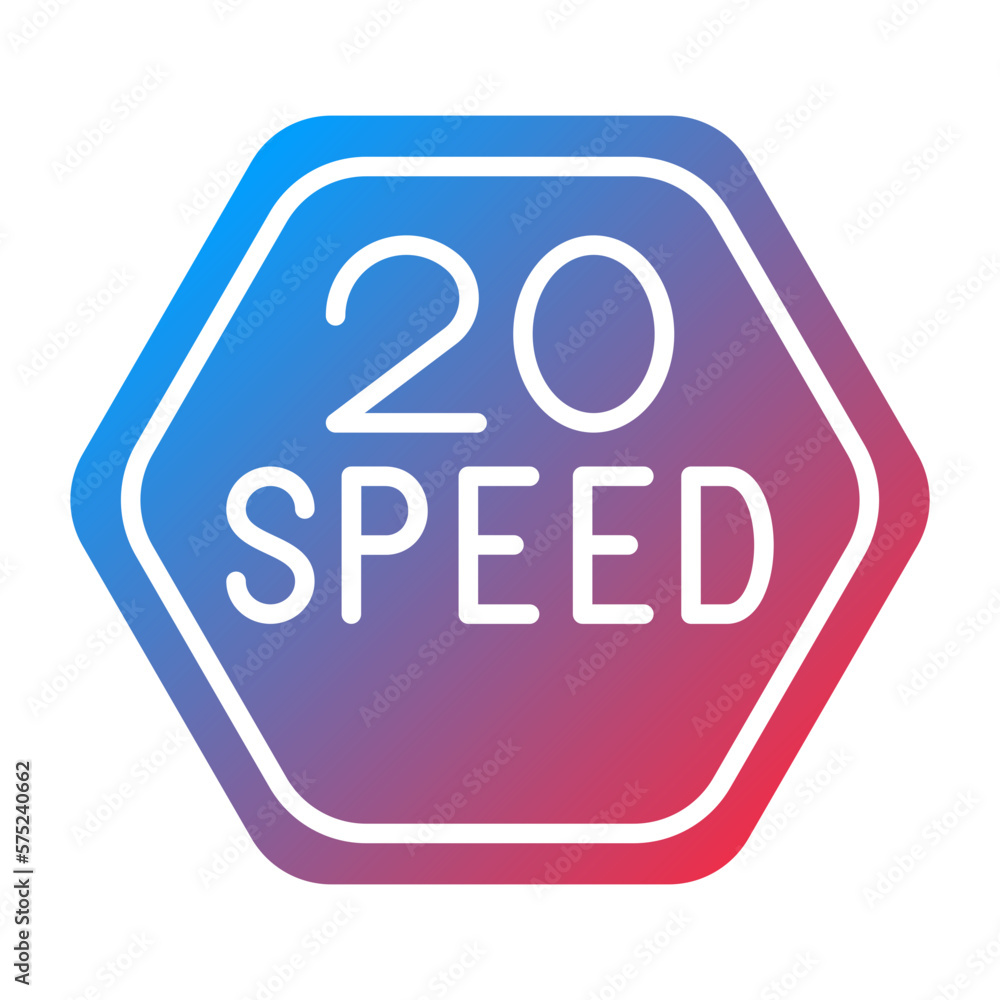 Vector Design 20 Speed Limit Icon Style Vector Design 20 Speed Limit Icon Style