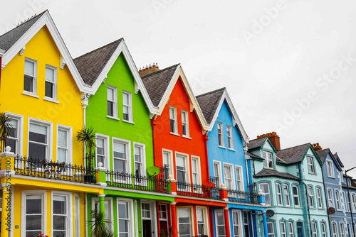 Colorful homes in Ballycastle Ireland