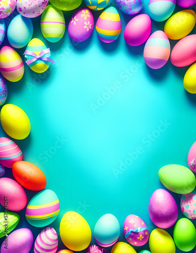 Easter Concept, Colorful Easter Eggs
