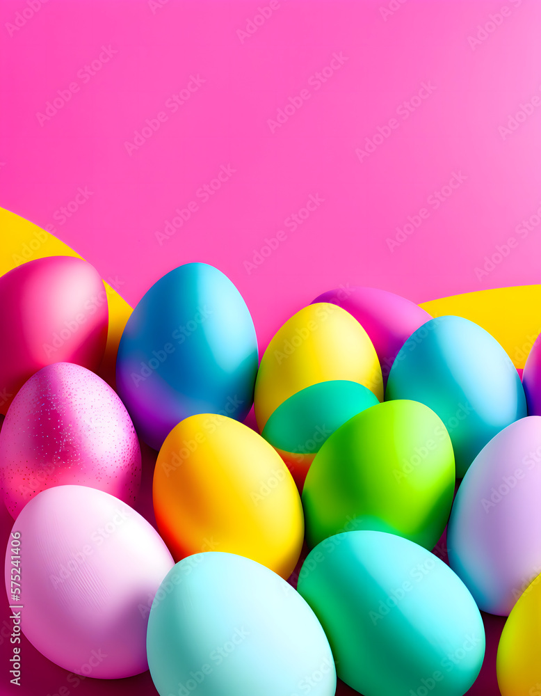 Easter Concept, Colorful Easter Eggs Easter Concept, Colorful Easter Eggs