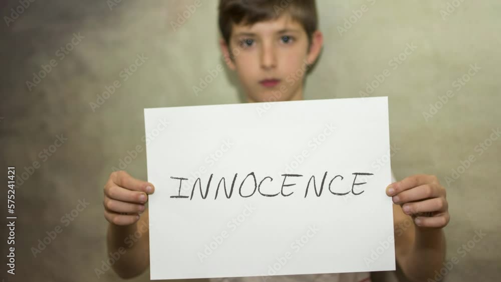 Stop bullying, a child with messages in paper Stop bullying, a child with messages in paper