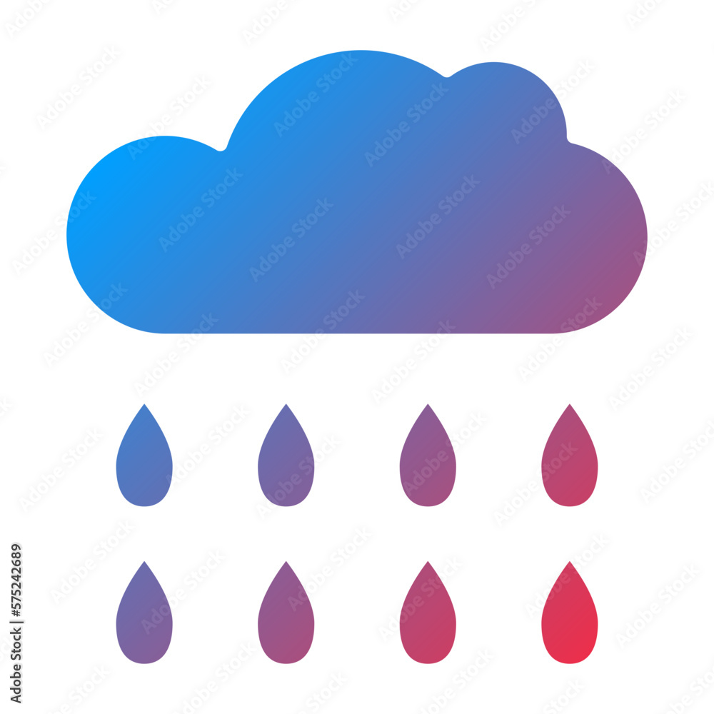 Vector Design Raining Icon Style Vector Design Raining Icon Style