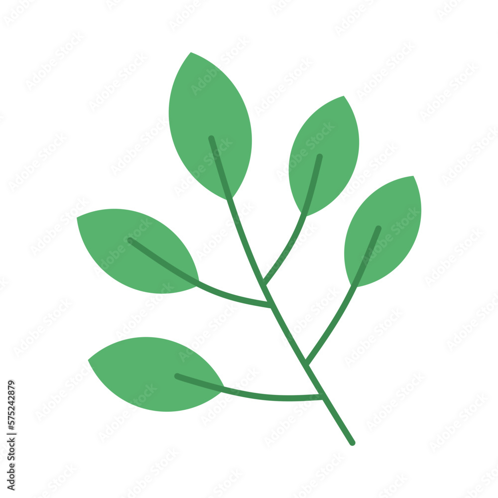 Flat Green Leaf Flat Green Leaf