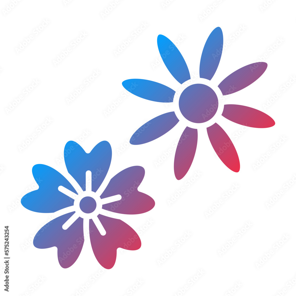 Vector Design Flowers Icon Style Vector Design Flowers Icon Style