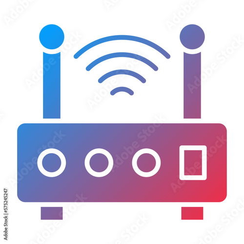 Vector Design Wireless Router Icon Style