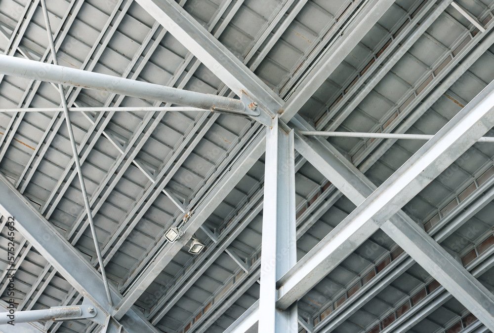 Stadium stands steel structure with connection joint. Stadium stands steel structure with connection joint.