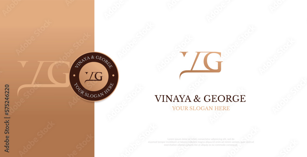 Initial VG Logo Design Vector