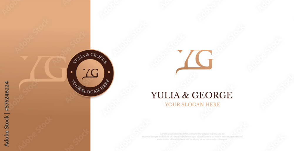 Initial YG Logo Design Vector