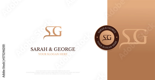 Initial SG Logo Design Vector