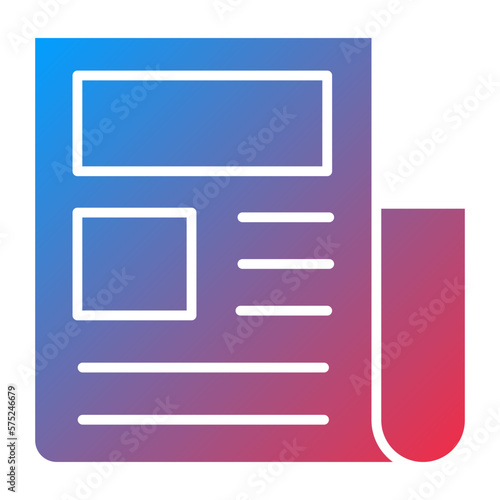 Vector Design Newspaper Icon Style