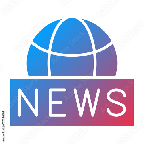 Vector Design Global News Icon Style