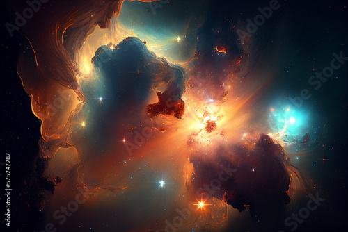 A beautiful drawing of space and many stars