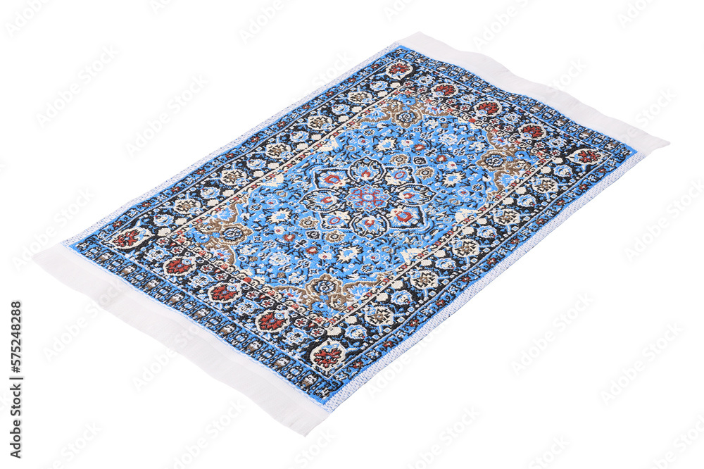 Colorful carpet isolated on white background in turkish style. Colorful carpet isolated on white background in turkish style.