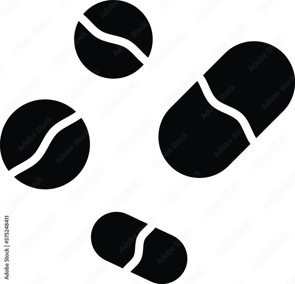 Pills Vector Icon Design Illustration Pills Vector Icon Design Illustration