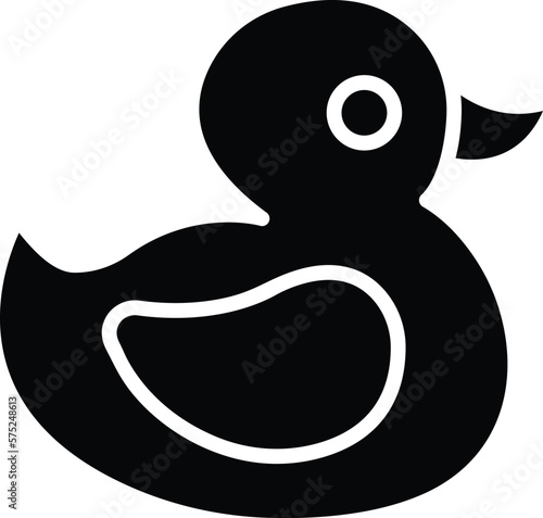 Obraz na plátně Rubber duck Vector Icon Design Illustration