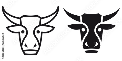 ofvs328 OutlineFilledVectorSign ofvs - bull vector icon . beef sign . isolated transparent . black outline and filled version . AI 10 / EPS 10 / PNG . g11668