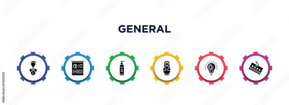 general filled icons with infographic template. glyph icons such as patience, marketing plan, massage oil, matryoshka, realization, password phishing vector. general filled icons with infographic template. glyph icons such as patience, marketing plan, massage oil, matryoshka, realization, password phishing vector.