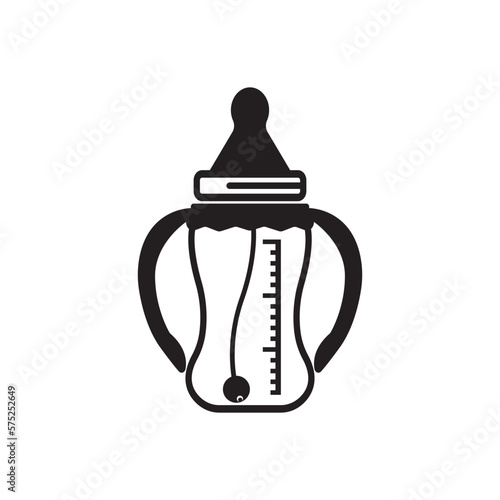 Simple baby feeding bottle icon,illustration design template.