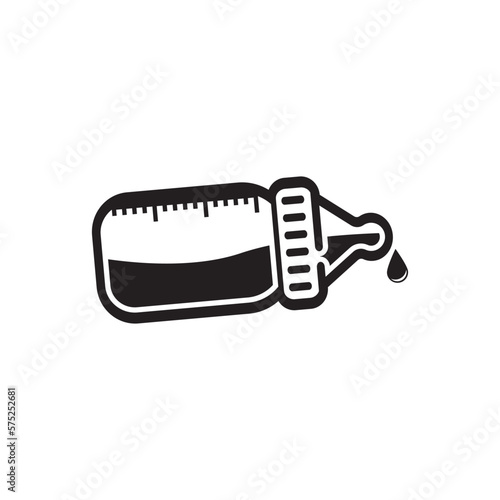 Simple baby feeding bottle icon,illustration design template.