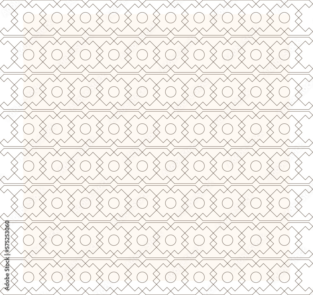 Seamless flat textile pattern ethnic background with elements