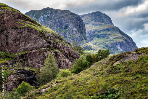 Scenic view of mountains, Glencoe, Scotland