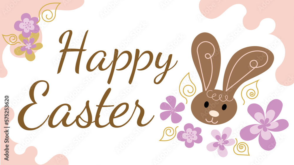 Abstract Easter banner with rabbits Abstract Easter banner with rabbits