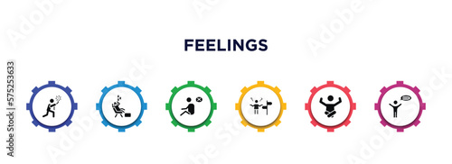 feelings filled icons with infographic template. glyph icons such as sorry human, lazy human, helpless human, lost relieved energized vector.