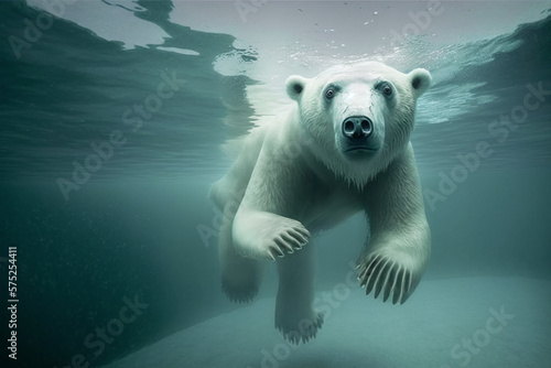 polar bear swimming 