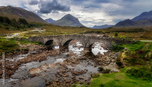 Canvastavla Sligachan Old Bridge, Sligachan, Isle of Skye, Scotland.