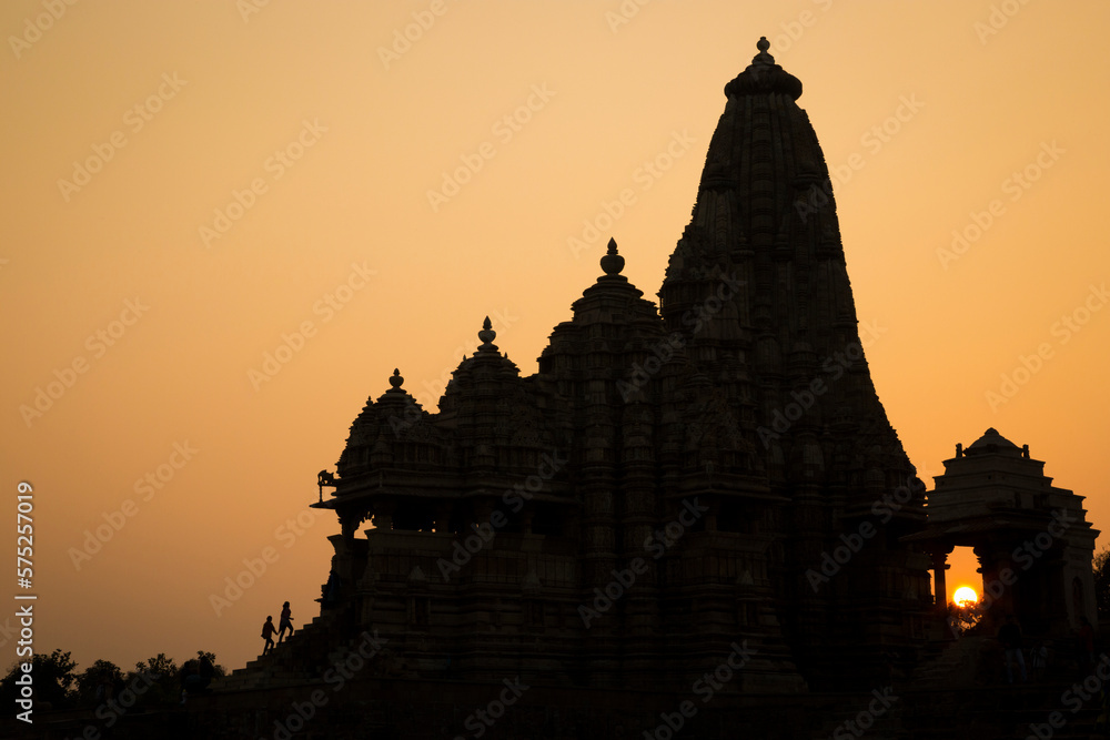 Tourists visiting Lakshmana Temple in Khajuraho India. Tourists visiting Lakshmana Temple in Khajuraho India.