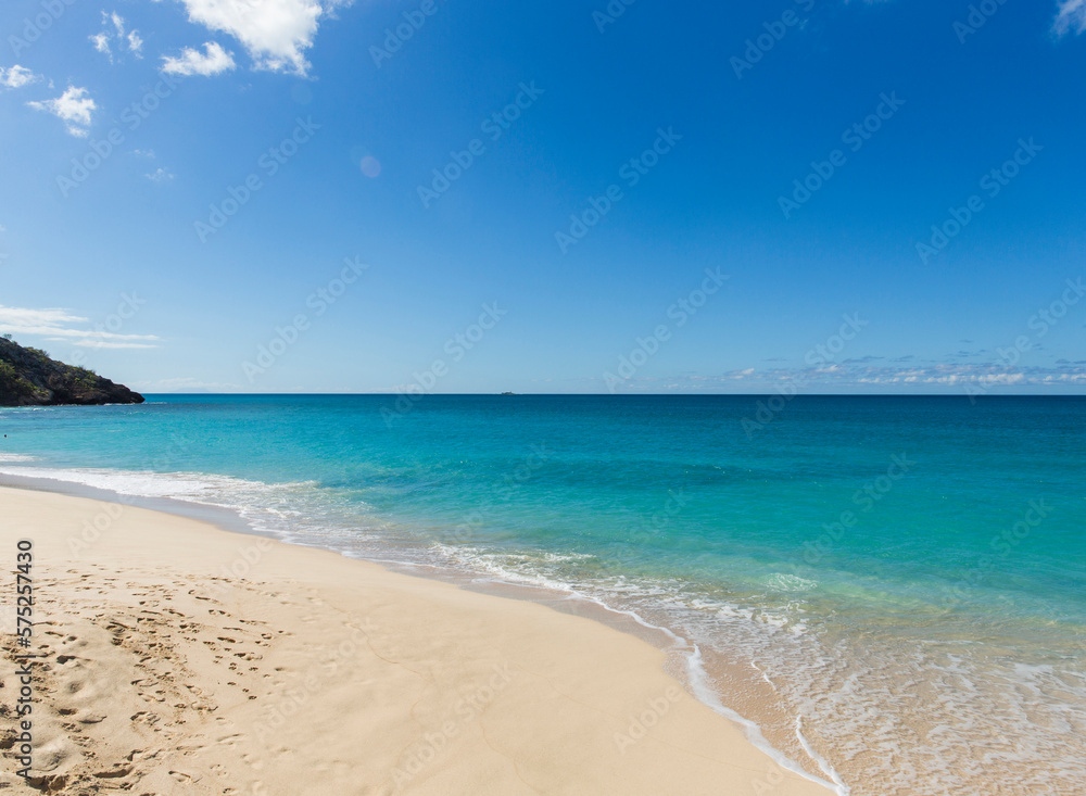 Golden sand beach in Antigua, Antigua and Barbuda Golden sand beach in Antigua, Antigua and Barbuda
