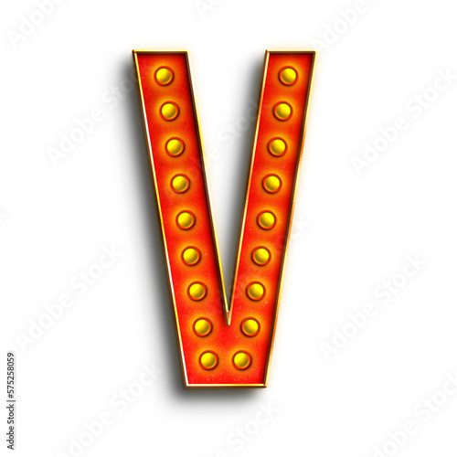 Photography Broadway Show Lights alphabet uppercase letters