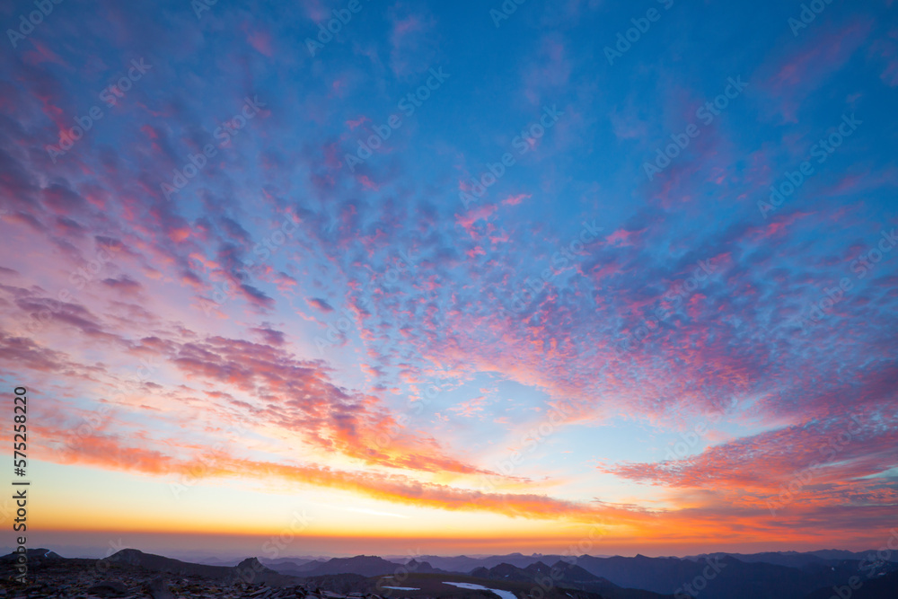 The morning sky over Mount Ranier National Park. The morning sky over Mount Ranier National Park.