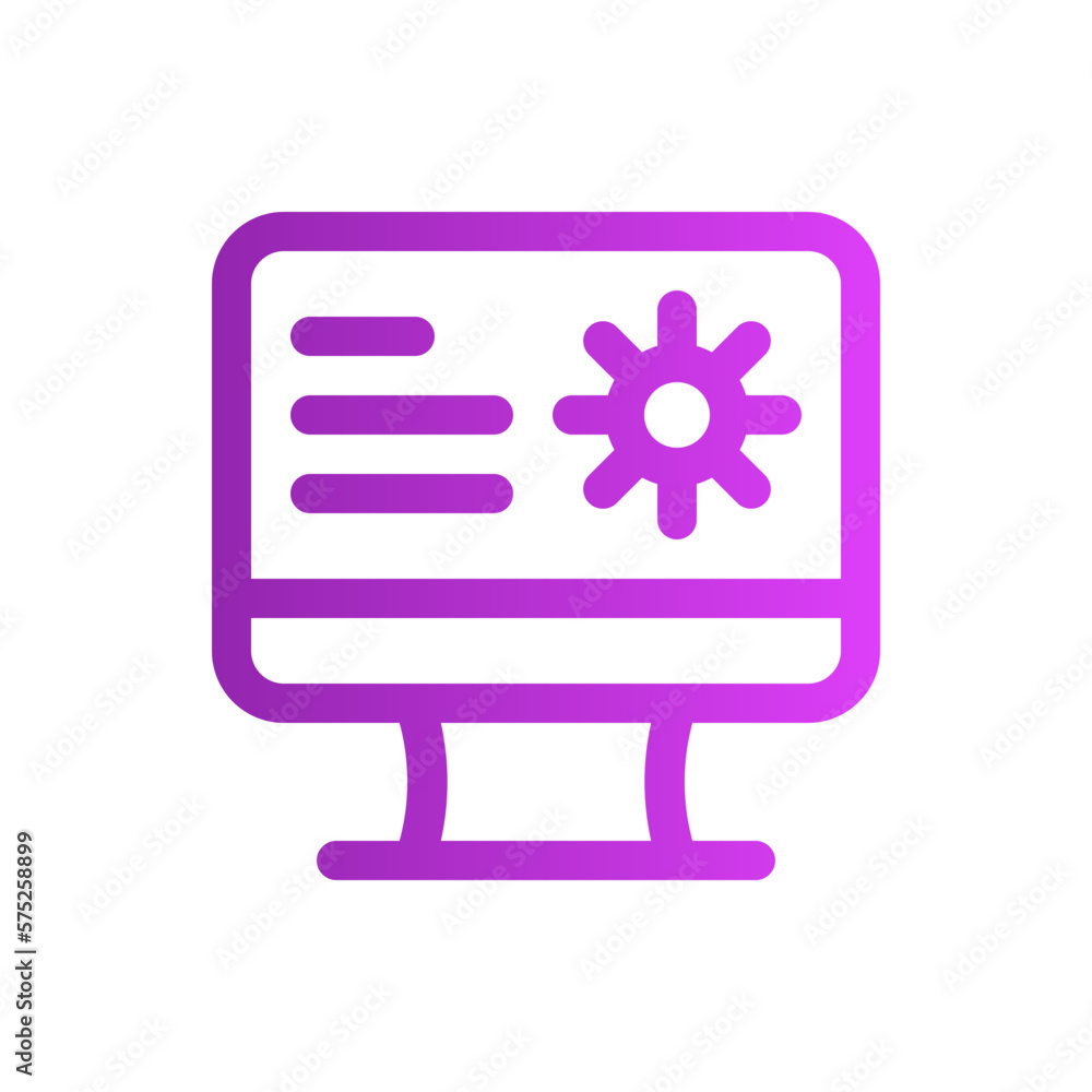 computer gradient icon computer gradient icon