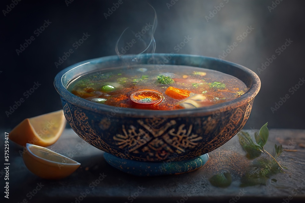 a Bowl of Harira Soup Made With Generative AI a Bowl of Harira Soup Made With Generative AI