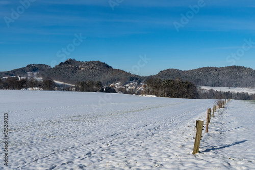 Fototapeta Naklejka Na Ścianę i Meble -  Winter in der Sächsischen Schweiz